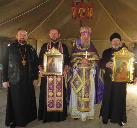 Божественная литургия на границе с Крымом