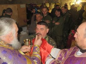 Божественная литургия в воинской части