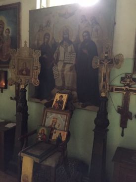Фото к новости «Освящение икон на мощах преподобного Гавриила (Ургебадзе)»
