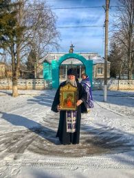 Божественная литургия в селе Хлебодаровка