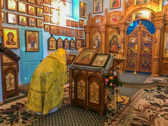 Встреча иконы святого мученика Уара с частицей его святых мощей