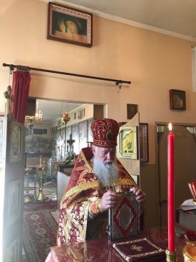 Божественная Литургия в день памяти святых священномученика Станислава Насадила и мучениц Валерии, Кириакии и Марии Палестинских