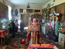 Божественная Литургия в день памяти святых священномученика Станислава Насадила и мучениц Валерии, Кириакии и Марии Палестинских