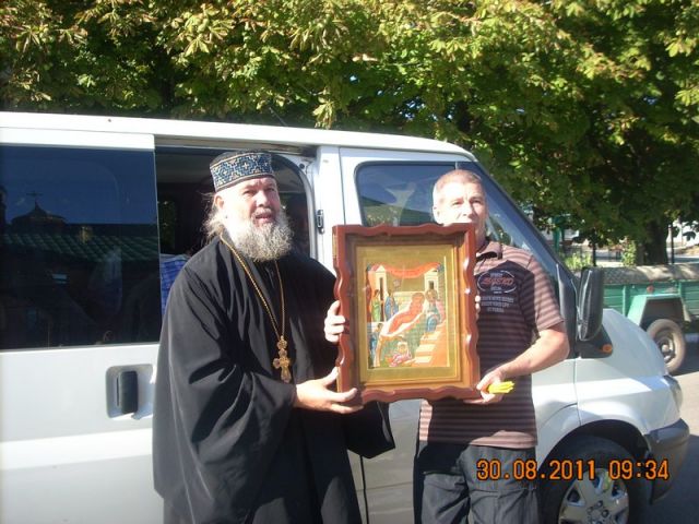 Встреча святынь из Грузии, и икон, облаченных в киот. 30.08.2011