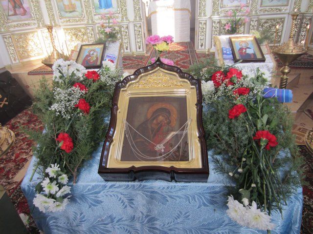 Наш настоятель с иконой «Мати Молебница» посетил храм Рождества Иоанна Предтечи пгт. Чаплинка