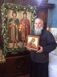 Освящение икон на Святой Горе Афон