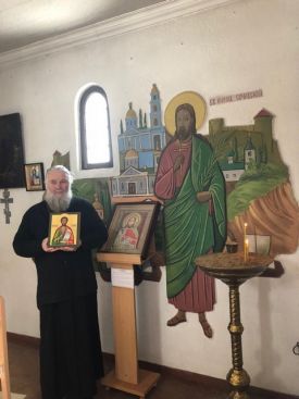 Освящение иконы вмч Иоанна Сочавского
