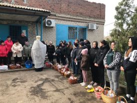 Освящение куличей и пасок на отделениях нашего поселка