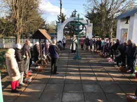 Освящение куличей и пасок на отделениях нашего поселка